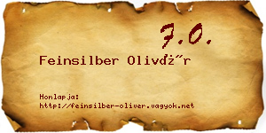Feinsilber Olivér névjegykártya