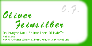 oliver feinsilber business card